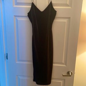 Velvet Olive Green Mini Dress